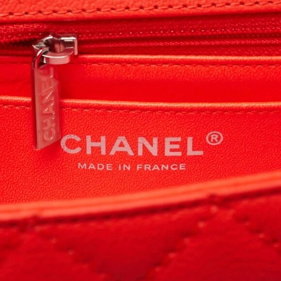 Chanel Orange 2.55 Quilted Classic Chevre Leather Reissue Mini Flap Bag - Picture 7 of 10